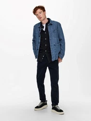 ONLY & SONS Chinohose Slim Fit ONSPETE (3963) Dunkelblau