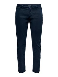 ONLY & SONS Chinohose Slim Fit ONSPETE (3963) Dunkelblau