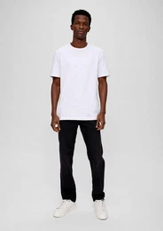 Stoffhose Jeans Nelio / Slim Fit / Mid Rise / Slim Leg / Label Patch Ziernaht