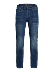 Jack & Jones Regular-fit Jeans TIM Straight Legs Flat Front TIM ORIGINAL (3464) Dunkelblau (3464)