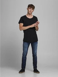 Jack & Jones Regular-fit Jeans TIM Straight Legs Flat Front TIM ORIGINAL (3464) Dunkelblau