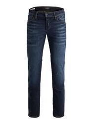 Jack & Jones Regular-fit Jeans TIM Straight Legs Flat Front TIM ORIGINAL (3464) Dunkelblau