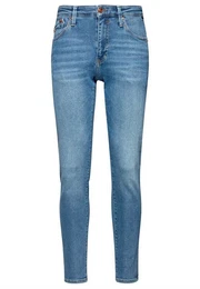 Regular-fit-Jeans Regular Fit Jeans Tapered Leg Denim Hose Stretch Pants CHRIS (1-tlg) 4169 in Blau