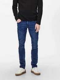 Slim-fit-Jeans Slim Fit Jeans Basic Hose Denim Stretch Pants ONSLOOM (1-tlg) 3966 in Blau