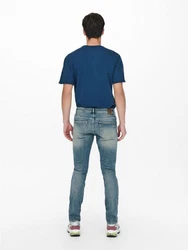ONLY & SONS Slim-fit-Jeans Slim Fit Jeans Destroyed Denim Stretch Pants ONSLOOM (3967) Blau (3967)