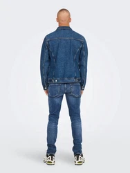ONLY & SONS Slim-fit-Jeans Slim Fit Jeans Destroyed Denim Stretch Pants ONSLOOM (3967) Blau (3967)