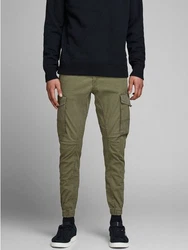 Jack & Jones Cargohose Paul Flake Dunkelgrün/Khaki