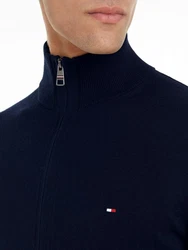 Tommy Hilfiger Cardigan PIMA ORG CTN CASHMERE ZIP THRU blau