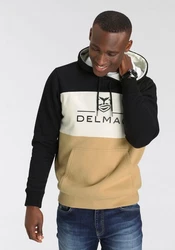 DELMAO Kapuzensweatshirt Gelb/Grau/Creme/Dunkelgrün/Beige/Schwarz