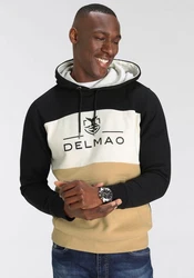 DELMAO Kapuzensweatshirt Gelb/Grau/Creme/Dunkelgrün/Beige/Schwarz