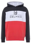 DELMAO Kapuzensweatshirt Rot/Gelb/Grau/Lila