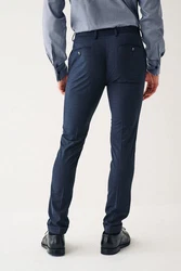 Next Anzughose Super Skinny Fit Dunkelblau/Blau