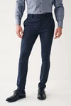 Next Anzughose Super Skinny Fit Dunkelblau/Blau