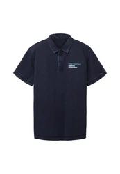 TOM TAILOR Poloshirt mit Polokragen Dunkelblau/Hellblau/Blau