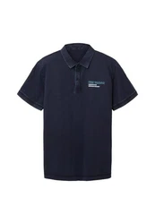TOM TAILOR Poloshirt mit Polokragen Dunkelblau/Hellblau/Blau