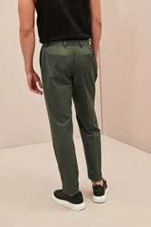 Next Anzughose Relaxed Fit Anzughose Dunkelgrün/Khaki