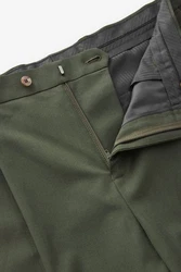 Next Anzughose Relaxed Fit Anzughose Dunkelgrün/Khaki