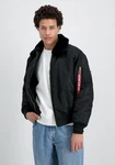 Alpha Industries Bomberjacke B-15 Heritage Schwarz/Dunkelblau/Hellblau/Rot/Dunkelrot