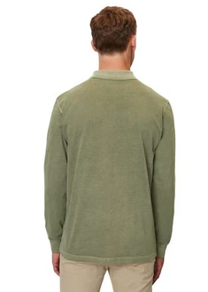 Marc O'Polo Poloshirt Langarm aus Bio-Baumwolle