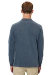 Marc O'Polo Poloshirt Langarm aus Bio-Baumwolle Blau/Grau/Dunkelblau
