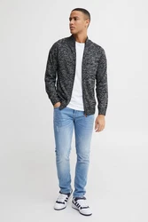 Blend Herren Strickjacke Cardigan Daniri Schwarz (70155)