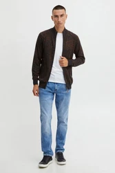 Blend Herren Strickjacke Cardigan Daniri Braun/Orange/Rot