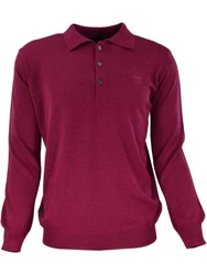 CARLO COLUCCI Strickpullover Candela Dunkelrot/Bordeaux/Rosa/Lila