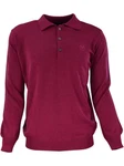 CARLO COLUCCI Strickpullover Candela Dunkelrot/Bordeaux/Rosa/Lila