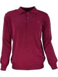 CARLO COLUCCI Strickpullover Candela Dunkelrot/Bordeaux/Rosa/Lila