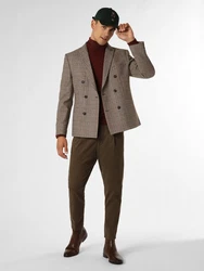 Finshley & Harding London Anzugsakko Brixdon Bordeaux/Braun/Grau/Beige/Dunkelrot