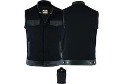 German Wear Motorradweste GW691 Denim schwarz