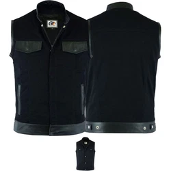 German Wear Motorradweste GW691 Denim schwarz