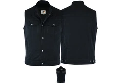 German Wear Motorradweste GW691 Denim schwarz