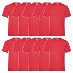 Fruit of the Loom Rundhalsshirt Valueweight T-Shirt Rot/Dunkelrot