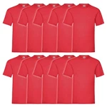 Fruit of the Loom Rundhalsshirt Valueweight T-Shirt Rot/Dunkelrot