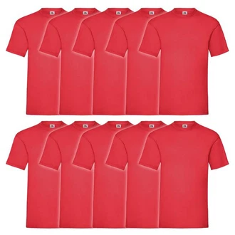 Fruit of the Loom Rundhalsshirt Valueweight T-Shirt Rot/Dunkelrot