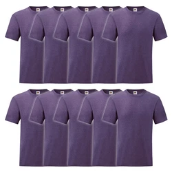 Fruit of the Loom Rundhalsshirt Valueweight T-Shirt Lila/Dunkelblau