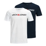 Jack & Jones T-Shirt 2er Pack Logo Tee Crew Neck Dunkelblau/Schwarz/Hellblau Jack & Jones T-Shirt 2er Pack Logo Tee Crew Neck Dunkelblau/Schwarz/Hellblau