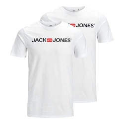 Jack & Jones T-Shirt 2er Pack Logo Tee Crew Neck Schwarz/Weiß