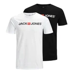 Jack & Jones T-Shirt 2er Pack Logo Tee Crew Neck Schwarz/Beige Jack & Jones T-Shirt 2er Pack Logo Tee Crew Neck Schwarz/Beige