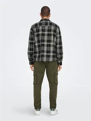 ONLY & SONS Langarmhemd Shacket Hemd ONSMILO 6284 Schwarz (6284)