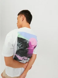 Jack & Jones T-Shirt JCODIGIT Grafik Design Weiß