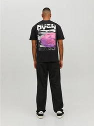 Jack & Jones T-Shirt JCODIGIT Grafik Design Schwarz
