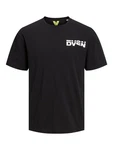 Jack & Jones T-Shirt JCODIGIT Grafik Design Schwarz