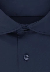 Seidensticker Businesshemd Slim Kentkragen Uni Dunkelblau
