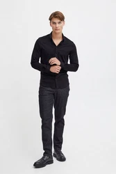 Casual Friday Langarmhemd CFArthur Schwarz