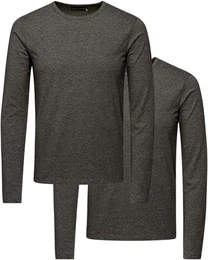 Langarmshirt (Set, 2er-Pack) in Unifarben