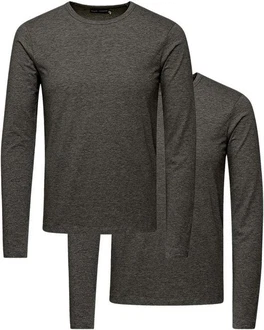 Jack & Jones Langarmshirt (Set) Unifarben Unifarben