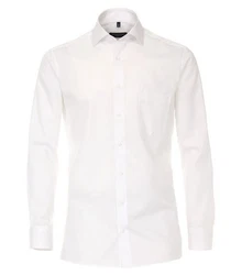 CASAMODA Langarmhemd Comfort Fit Weiß/Creme