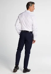 Eterna Langarmhemd Weiß/Creme/Dunkelblau/Braun/Grau
